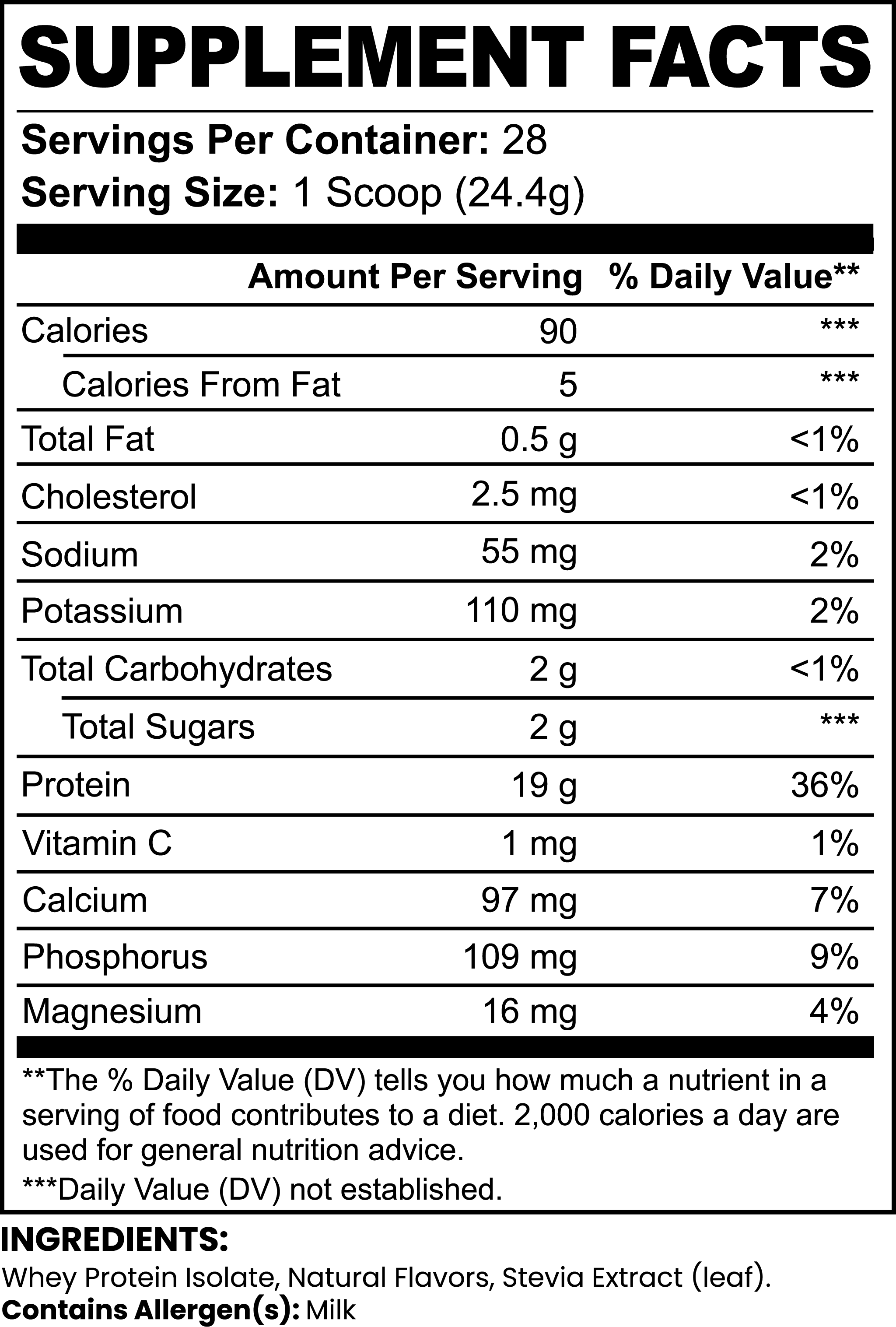 Pure 3X Whey Protein Isolate (Vanilla)